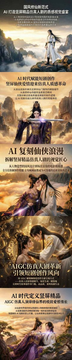 图片[1]|AIGC 仿真人短剧创作革新，解锁仙侠爱恋全新呈现，一键出高质场景，零门槛打造爆款剧集|云雀资源分享