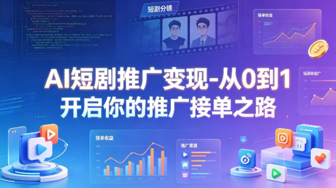 图片[1]|AI短剧推广变现-从0到1开启你的推广接单之路|云雀资源分享