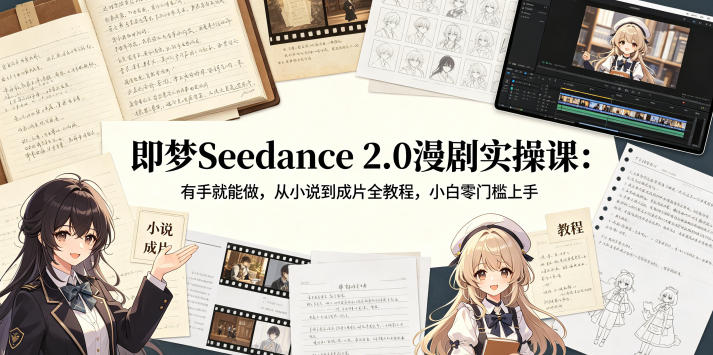 图片[1]|即梦Seedance 2.0漫剧实操课：有手就能做，从小说到成片全教程，小白零门槛上手|云雀资源分享
