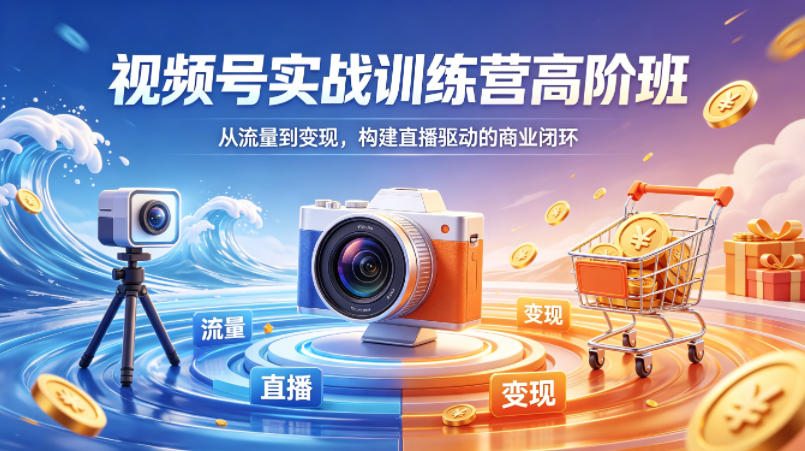 图片[1]|视频号实战训练营高阶班，从流量到变现，构建直播驱动的商业闭环(26年4月)|云雀资源分享