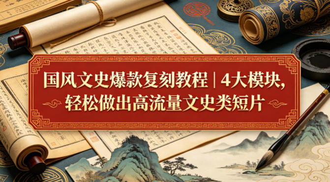 图片[1]|国风文史爆款复刻教程｜4大模块，轻松做出高流量文史类短片|云雀资源分享