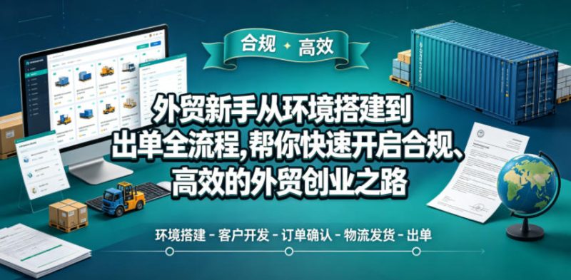 外贸新手从环境搭建到出单全流程，帮你快速开启合规、高效的外贸创业之路|云雀资源分享