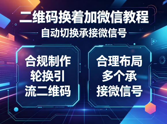 二维码换着加微信教程，自动切换承接微信号，合规制作轮换引流二维码，合理布局多个承接微信号|云雀资源分享