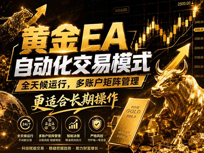 黄金EA量化:多窗口矩阵稳定运行,系统自动执行,收益空间持续放大|云雀资源分享