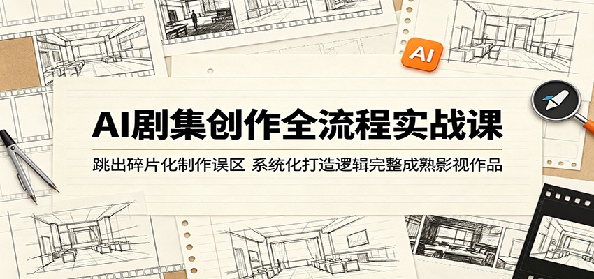 AI剧集创作全流程实战课:跳出碎片化制作误区,系统化打造逻辑完整成熟影视作品|云雀资源分享