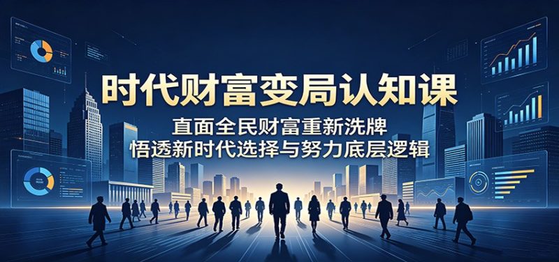 时代财富变局认知课:直面全民财富重新洗牌,悟透新时代选择与努力底层逻辑|云雀资源分享