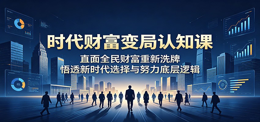 时代财富变局认知课:直面全民财富重新洗牌,悟透新时代选择与努力底层逻辑|云雀资源分享