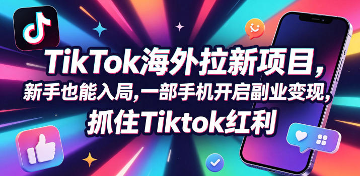 Tc联盟TikTok海外拉新项目，新手也能入局，一部手机开启副业变现，抓住Tiktok红利|云雀资源分享