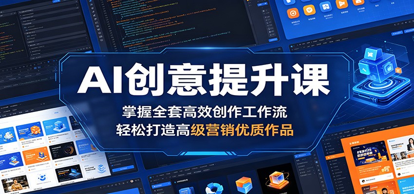 AI创意提升课:掌握全套高效创作工作流,轻松打造高级营销优质作品|云雀资源分享