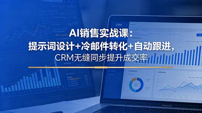 AI销售实战课:提示词设计+冷邮件转化+自动跟进,CRM无缝同步提升成交率|云雀资源分享