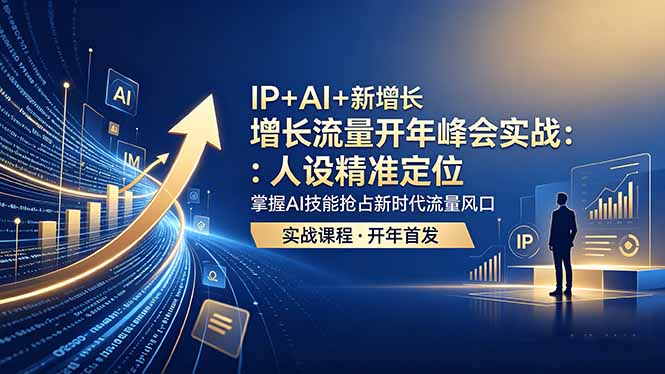 IP+AI+新增长 流量开年 峰会实战:人设精准定位 掌握AI技能抢占新时代流量风口|云雀资源分享