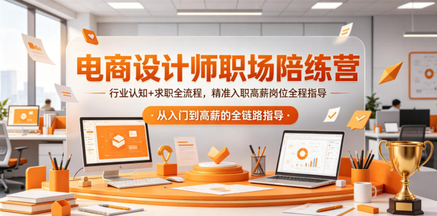 电商设计师职场陪练营，行业认知+求职全流程，精准入职高薪岗位全程指导|云雀资源分享