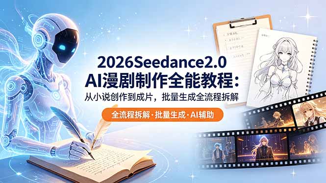 2026Seedance2.0 AI制作全能教程:从小说创作到成片,批量生成全流程拆解|云雀资源分享