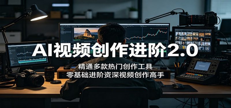 AI视频创作进阶2.0:精通多款热门创作工具,零基础进阶资深视频创作高手|云雀资源分享