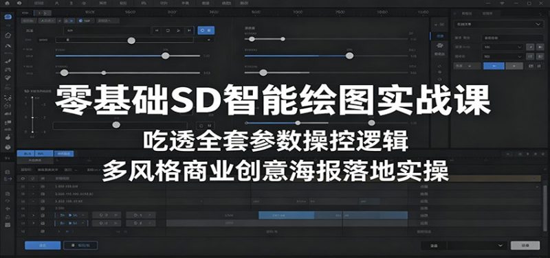零基础SD智能绘图实战课：吃透全套参数操控逻辑，多风格商业创意海报落地实操|云雀资源分享
