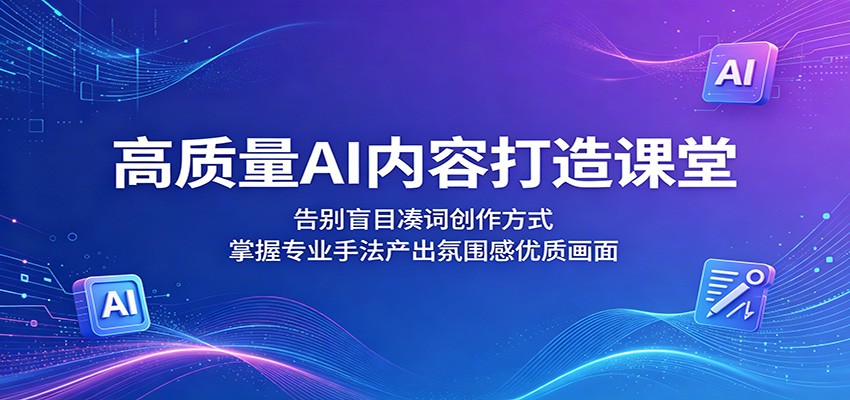 高质量AI内容打造课堂:告别盲目凑词创作方式,掌握专业手法产出氛围感优质画面|云雀资源分享