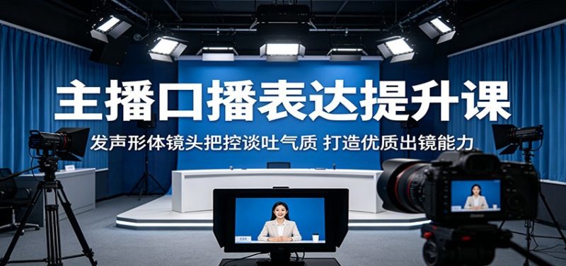 主播口播表达提升课:发声形体镜头把控谈吐气质,打造优质出镜能力|云雀资源分享
