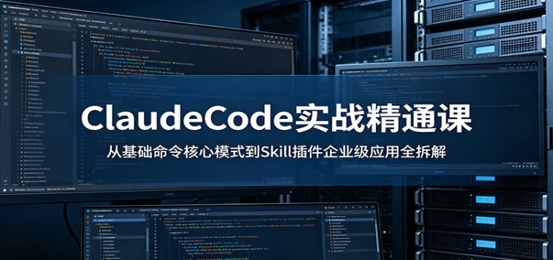 ClaudeCode实战精通课:从基础命令核心模式到Skill插件企业级应用全拆解|云雀资源分享