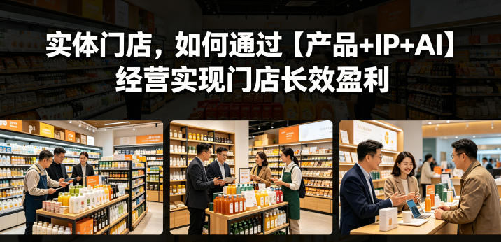 实体门店，如何通过【产品+IP+AI】经营实现门店长效盈利|云雀资源分享