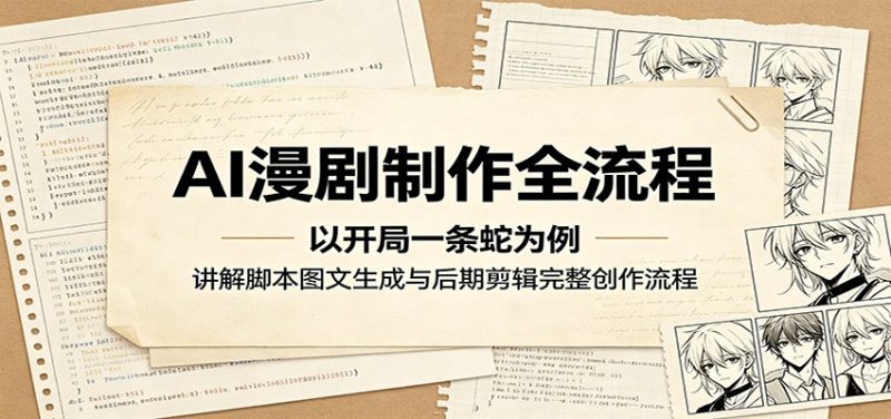 AI漫剧制作全流程:以开局一条蛇为例,讲解脚本图文生成与后期剪辑完整创作流程|云雀资源分享