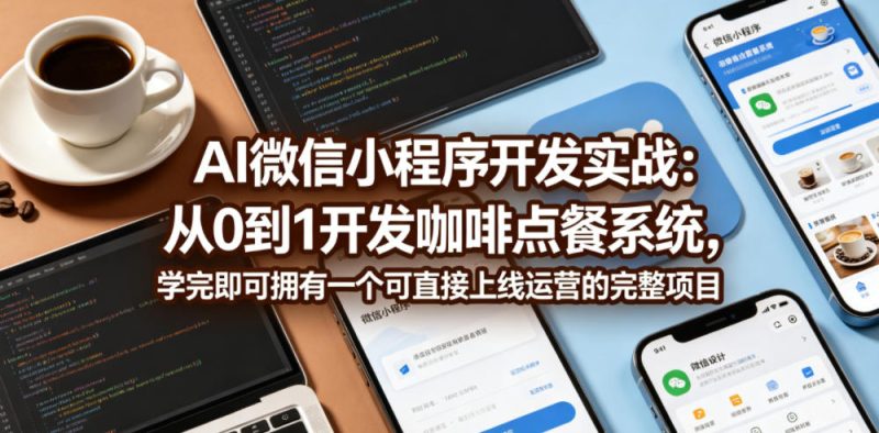 AI微信小程序开发实战：从0到1开发咖啡点餐系统，学完即可拥有一个可直接上线运营的完整项目|云雀资源分享