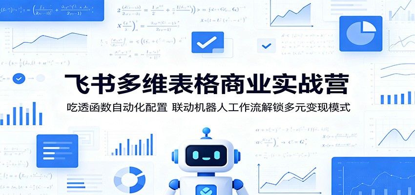 飞书多维表格商业实战营：吃透函数自动化配置，联动机器人工作流解锁多元变现模式|云雀资源分享
