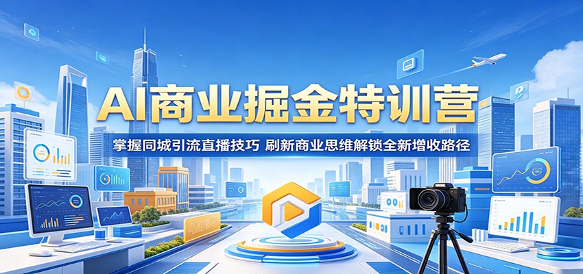 AI商业掘金特训营：掌握同城引流直播技巧，刷新商业思维解锁全新增收路径|云雀资源分享