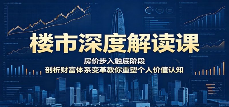楼市深度解读课:房价步入触底阶段,剖析财富体系变革教你重塑个人价值认知|云雀资源分享