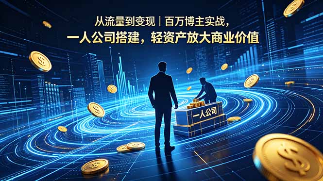 从流量到变现|百万博主实战,一人公司搭建,轻资产放大商业价值|云雀资源分享