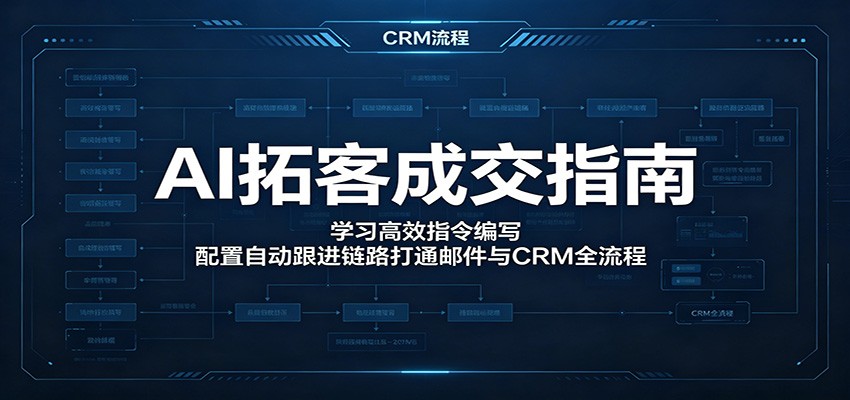 AI拓客成交指南:学习高效指令编写,配置自动跟进链路打通邮件与CRM全流程|云雀资源分享