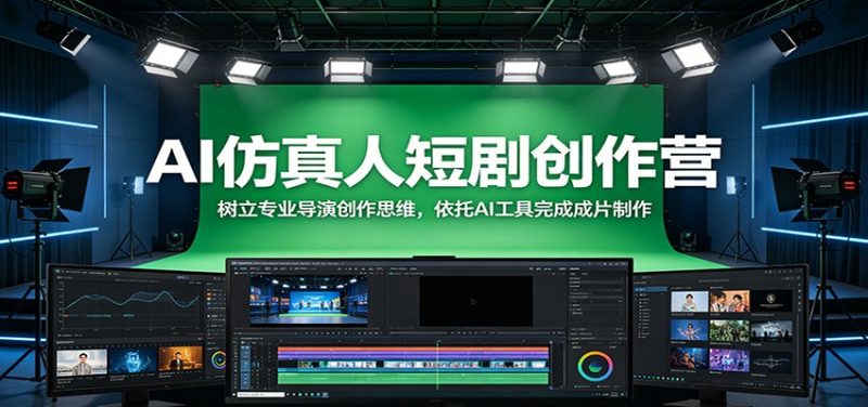 AI仿真人短剧创作营：树立专业导演创作思维，依托AI工具完成成片制作|云雀资源分享