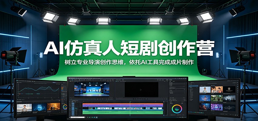 AI仿真人短剧创作营：树立专业导演创作思维，依托AI工具完成成片制作|云雀资源分享