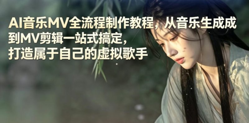 AI音乐MV全流程制作教程，从音乐生成到MV剪辑一站式搞定，打造属于自己的虚拟歌手|云雀资源分享