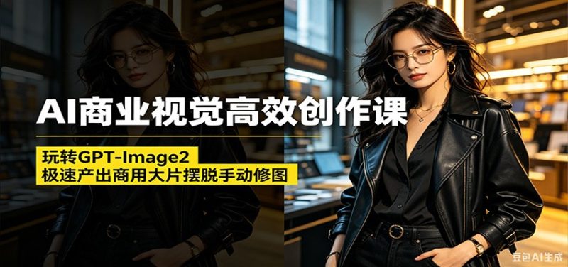AI商业视觉高效创作课:玩转GPT-Image2,极速产出商用大片摆脱手动修图(更新)|云雀资源分享