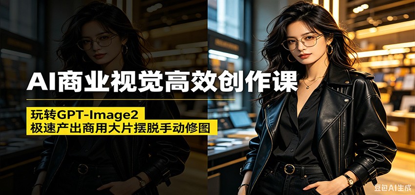 AI商业视觉高效创作课:玩转GPT-Image2,极速产出商用大片摆脱手动修图(更新)|云雀资源分享