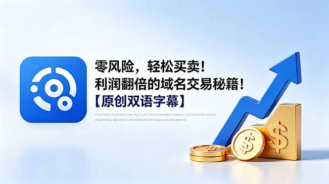 零风险,轻松买卖!利润翻倍的域名交易秘籍!【原创双语字幕】|云雀资源分享