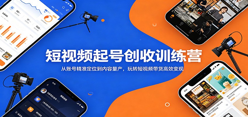 短视频起号创收训练营:从账号精准定位到内容量产,玩转短视频带货高效变现|云雀资源分享