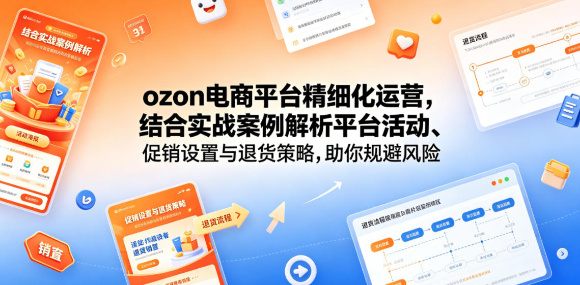 ozon电商平台精细化运营，结合实战案例解析平台活动、促销设置与退货策略，助你规避风险、提升销量|云雀资源分享