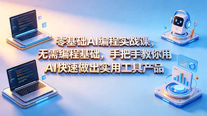 零基础AI编程实战课-更新,无需编程基础,手把手教你用AI快速做出实用工具产品|云雀资源分享