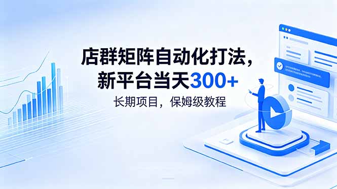 店群矩阵自动化打法,新平台当天300+,长期项目,保姆级教程|云雀资源分享