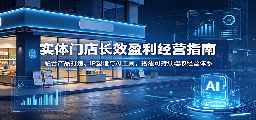 实体门店长效盈利经营指南：融合产品打造、IP塑造与AI工具，搭建可持续增收经营体系|云雀资源分享