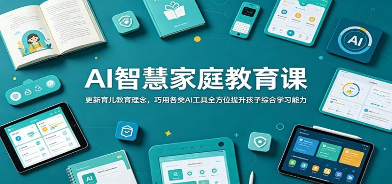 AI智慧家庭教育课:更新育儿教育理念,巧用各类AI工具全方位提升孩子综合学习能力|云雀资源分享