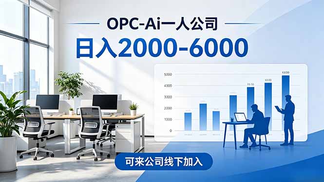 2026创业新风口—OPC一人公司模式震撼首发!日收益2000-6000+,项目绿色长久,安全稳健,合…|云雀资源分享