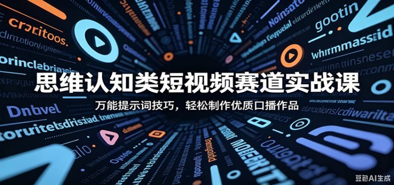 思维认知类短视频赛道实战课:万能提示词技巧,轻松制作优质口播作品|云雀资源分享
