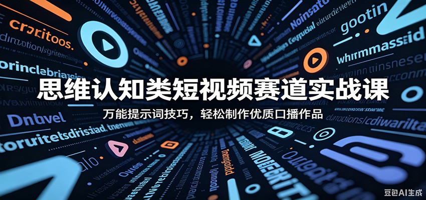 思维认知类短视频赛道实战课:万能提示词技巧,轻松制作优质口播作品|云雀资源分享