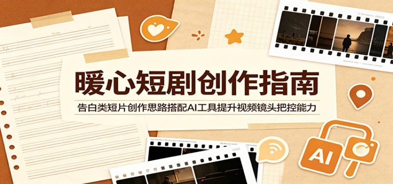 暖心短剧创作指南:告白类短片创作思路搭配AI工具提升视频镜头把控能力|云雀资源分享