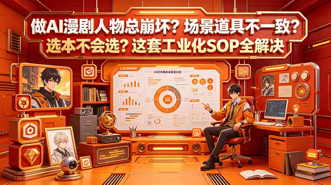 做AI漫剧人物总崩坏?场景道具不一致?选本不会选?这套工业化SOP全解决 (更新|云雀资源分享