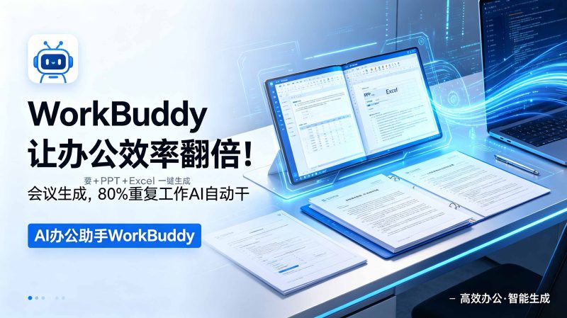 WorkBuddy让办公效率翻倍!会议纪要+PPT+Excel一键生成,80%重复工作AI自动干|云雀资源分享