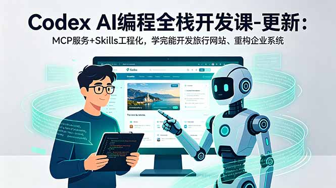 Codex AI编程全栈开发课-更新:MCP服务+Skills工程化,学完能开发旅行网站、重构企业系统|云雀资源分享