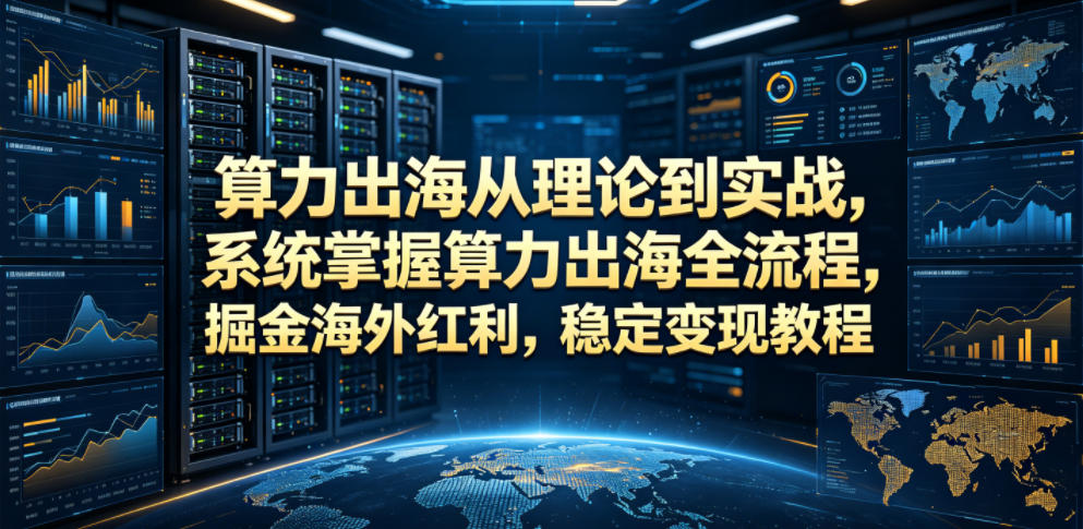 算力出海从理论到实战，系统掌握算力出海全流程，掘金海外红利，稳定变现教程|云雀资源分享